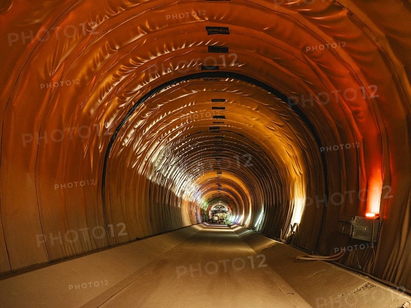 Lined tunnel section in construction lot H53, Brenner Base Tunnel, Wolf, Tyrol, Austria, Europe