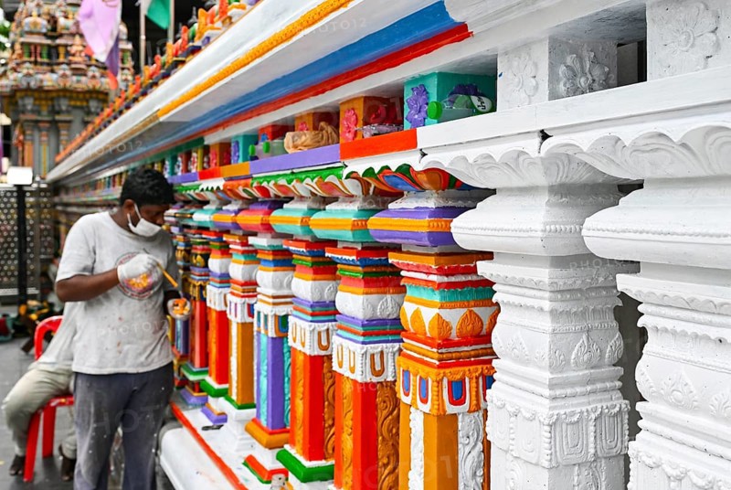Temple wall painting