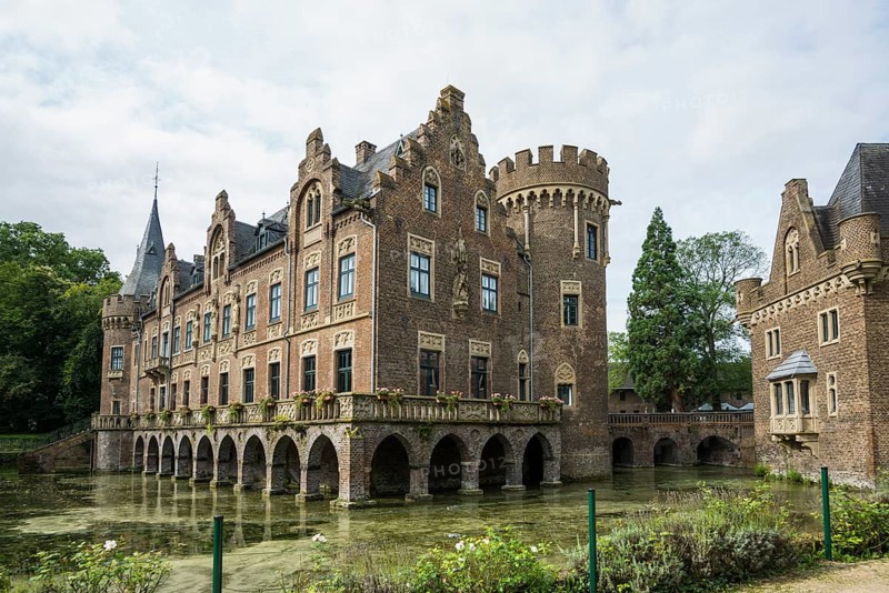 Moated castle, Schloss Paffendorf, Bergheim, Rhine-Erft district, North Rhine-Westphalia, Germany, Europe