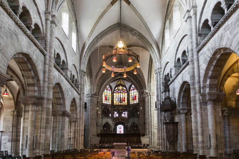 Interior, Basel Minster, Basel, Canton of Basel-Stadt, Switzerland, Europe