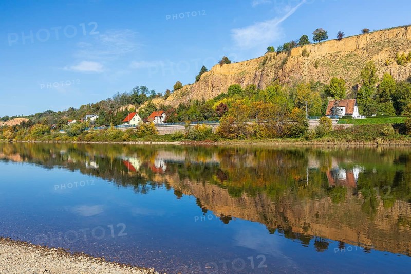 On the Elbe near Meißen opposite Karpfenschänke, Meißen, Saxon Elbland, Saxony, Germany, Europe