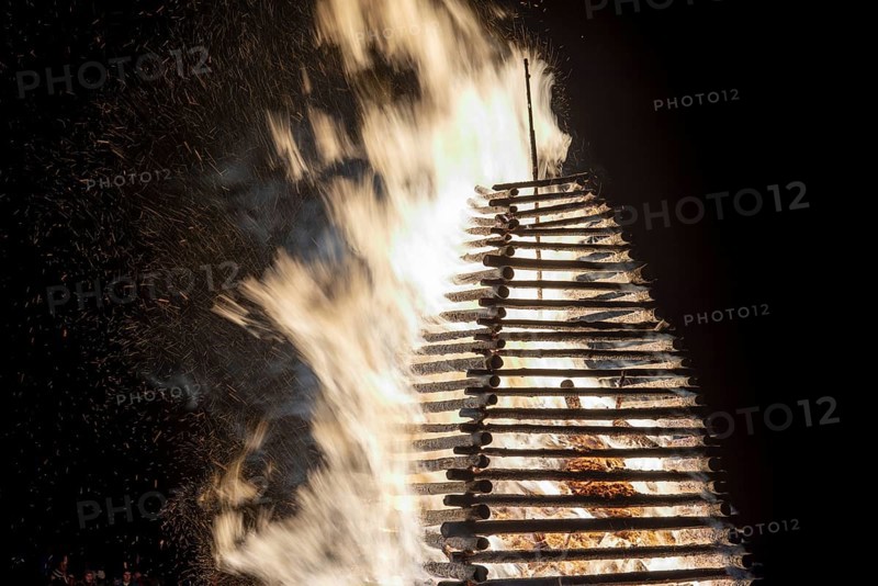 Funkenfeuer, near Reichenbach, Allgäu, Bavaria, Germany, Europe