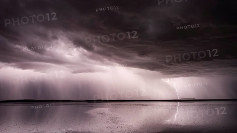 Thunderstorm, Salar de Uyuni, Uyuni, Bolivia, South America
