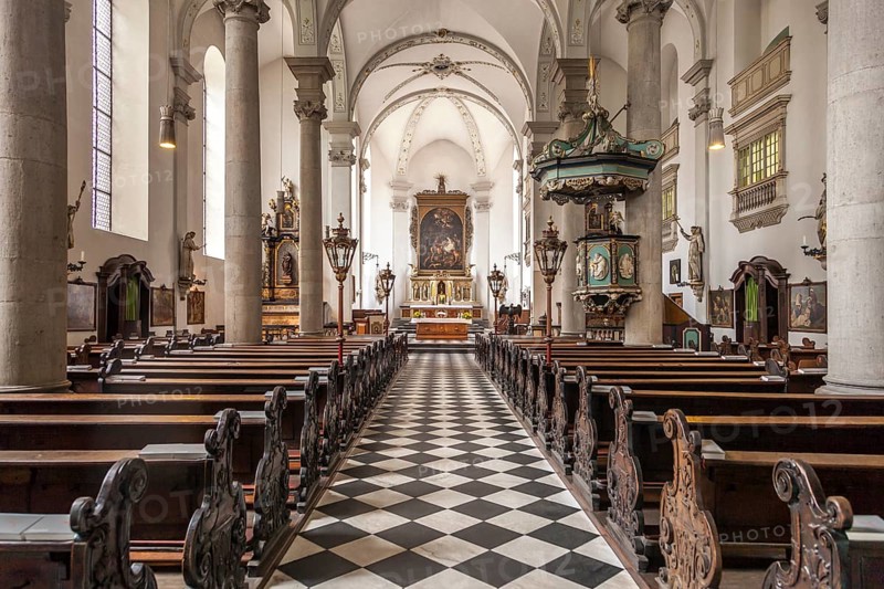Interior of the Catholic Church of St Maximilian, Maxkirche, state capital Düsseldorf, North Rhine-Westphalia, Germany, Europe