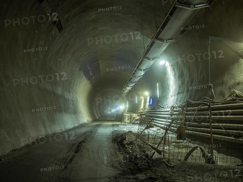 Tunnel section, construction lot H53 in the Brenner Base Tunnel, Tyrol, Austria, Europe
