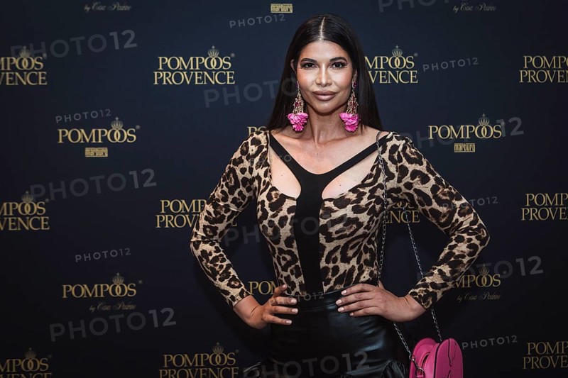 Micaela shepherd at the presentation of the furniture and homewear collection Pompöös Provence by star designer Harald Glööckler at the Hotel Adlon, Berlin, 19 June 2024. The collection Pompöös Provence by Casa Padrino consists of bedroom furniture, seating furniture and carpets