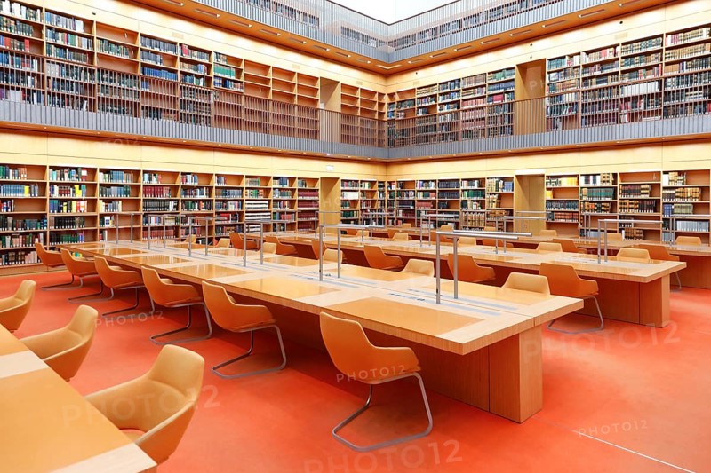 View of the general reading room of the Berlin State Library in the Unter den Linden building, the basic refurbishment by the Federal Office for Building and Regional Planning has now been completed, 1 November 2019