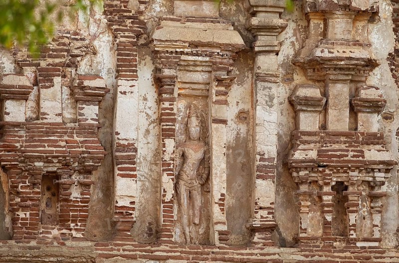 Close-up, Thuparama Image House in the ruined city of Polonnaruwa, Central Province, Sri Lanka, Asia