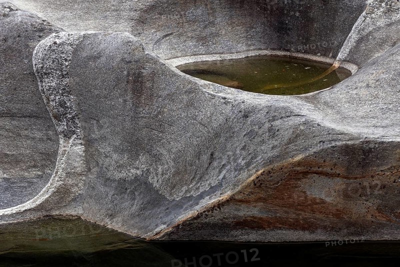 Rocks, rock structures, Verzasca River, near Lavertezzo, Verzasca Valley, Valle Verzasca, Canton Ticino, Switzerland, Europe