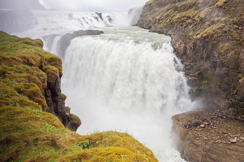 Gullfoss waterfall. A waterfall located in the canyon of the Hvítá river in southwest Iceland