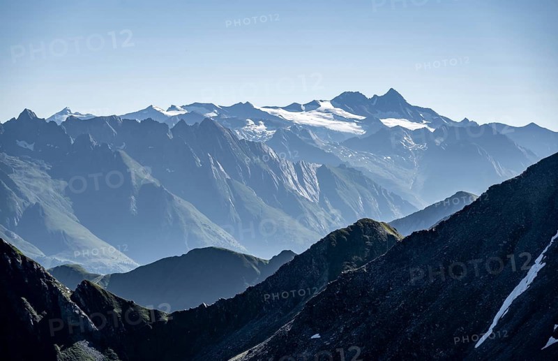 High mountains, Alpine panorama, Venediger Group, Hohe Tauern, Austria, Europe