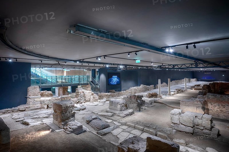 Archaeological site, excavations, Venizelou Street Alkazar, metro station, new metro of Thessaloniki, Macedonia, Greece, Europe
