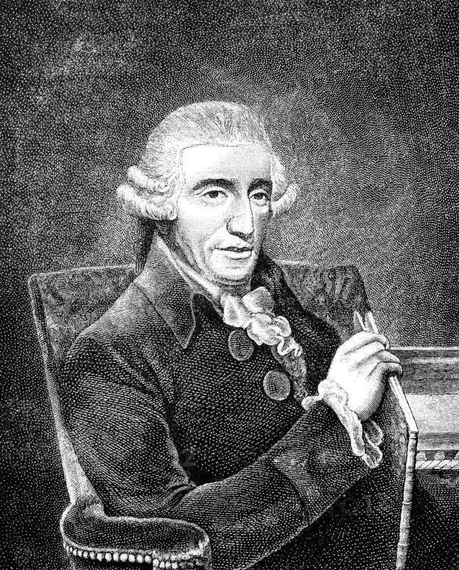 Joseph Haydn (1732 Rohrau, 1809 Vienna) portrait, Austrian composer, Viennese Classicism, Kapellmeister to the Hungarian imperial princes Esterházy, setting of the Kaiserlied, later Austrian imperial anthem, then German national anthem with new text, history of German music, historical illustration 1892
