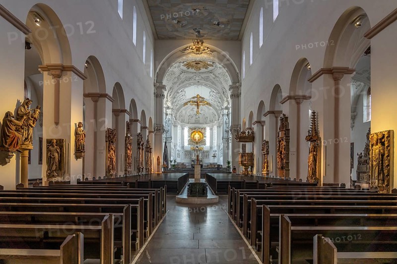 Interior of Würzburg Cathedral, Würzburg, Bavaria, Germany, Europe