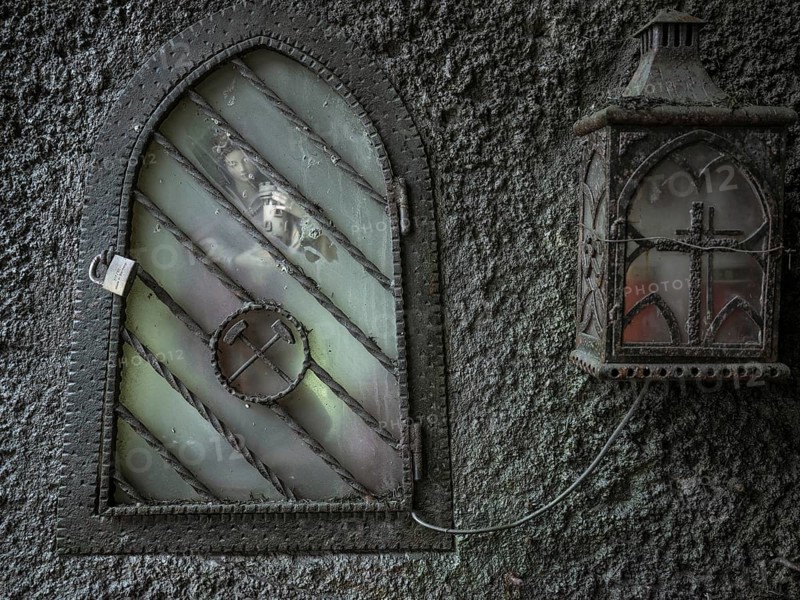 Saint Barbara niche, tunnel entrance in construction lot H41, Brenner Base Tunnel, Zenzendorf, Tyrol, Austria, Europe