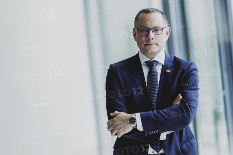 Tino Chrupalla, Federal Chairman of the AfD (Alternative for Germany), recorded in front of the parliamentary group meeting in Berlin, 23 April 2024
