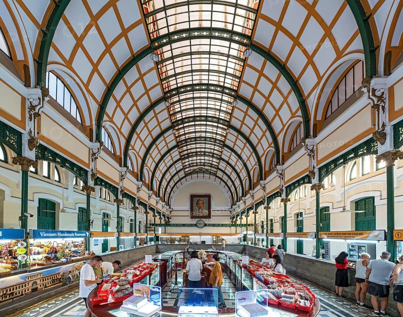 Interior of Central Post Office, Saigon, Ho Chi Minh City, Vietnam, Asia