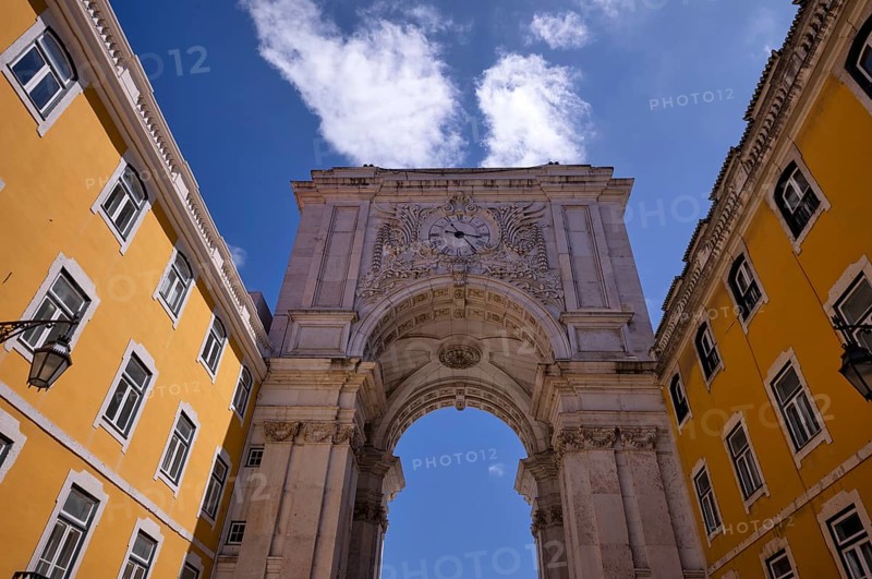 Arco da Rua Augusta, Arc de Triomphe, Praça do Comércio Square, Baixa, Lisbon, Portugal, Europe