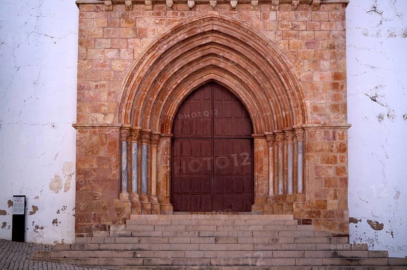 Silves, entrance portal, cathedral, Sé Catedral de Silves, Algarve, Portugal, Europe