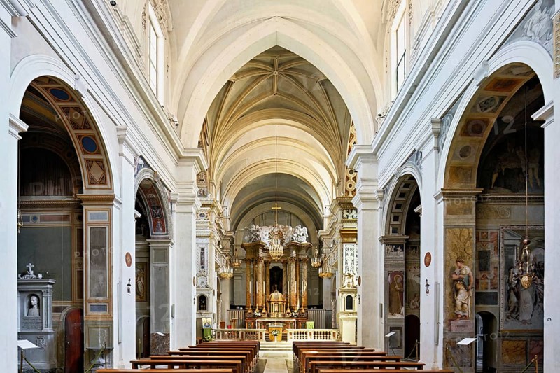 Interior view, nave, church Trinità dei Monti, Spanish Steps, Rome, Lazio, Italy, Europe