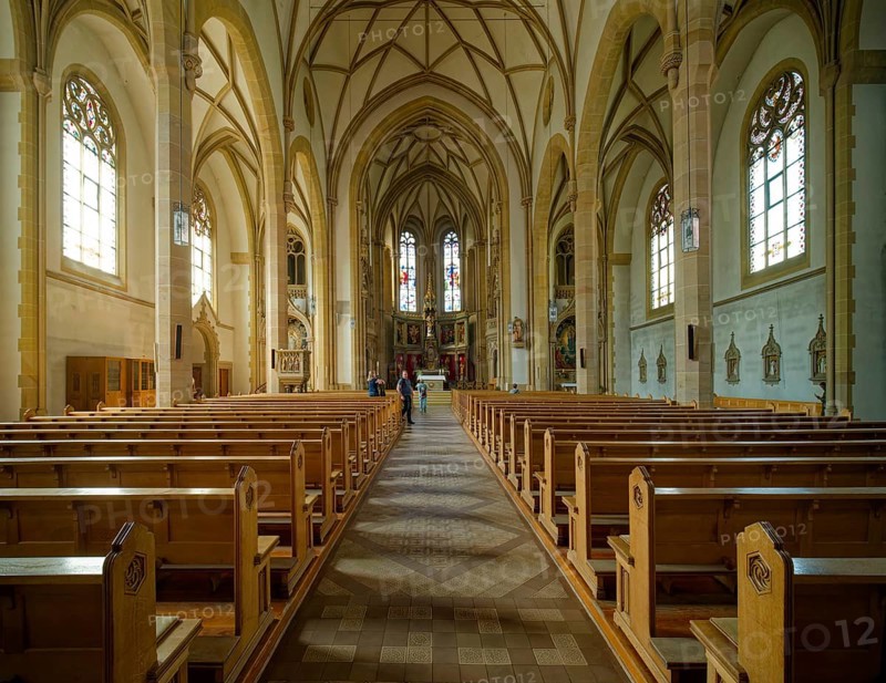 St Joseph's Catholic Church, interior view, Speyer, Rhineland-Palatinate, Germany, Europe