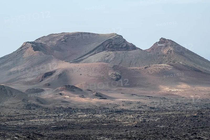 Volcanic landscape, Timanfaya National Park, Lanzarote, Canary Islands, Spain, Europe