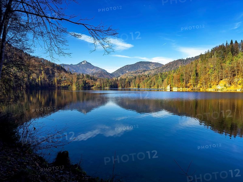 Autumn atmosphere at Hechtsee lake near Kufstein, Tyrol, Austria, Europe