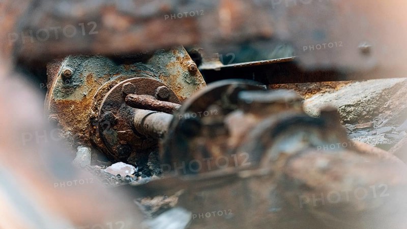 Drive shaft, The Swift refrigerator in Puerto San Julián, Puerto San Julián, Santa Cruz Province, Argentin
