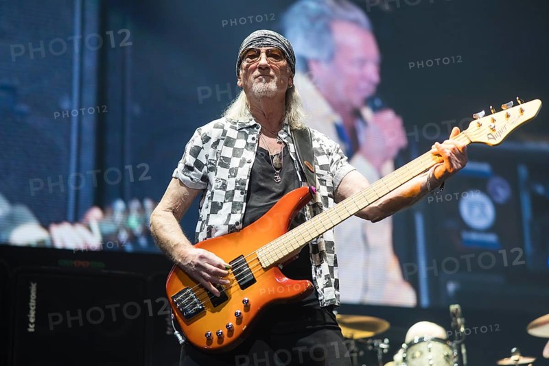 Roger Glover, bassist of Deep Purple live on 1 More Time Tour at the Max-Schmeling-Halle in Berlin on 19 October 2024