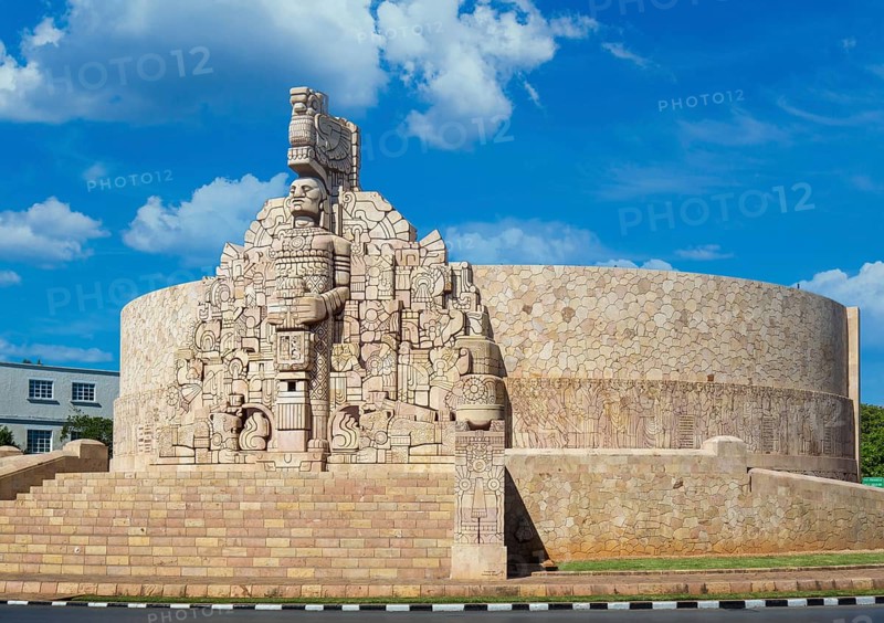 Mexico, Merida, an iconic Homeland Monument, Monumento a la Patria on Paseo de Montejo, Central America