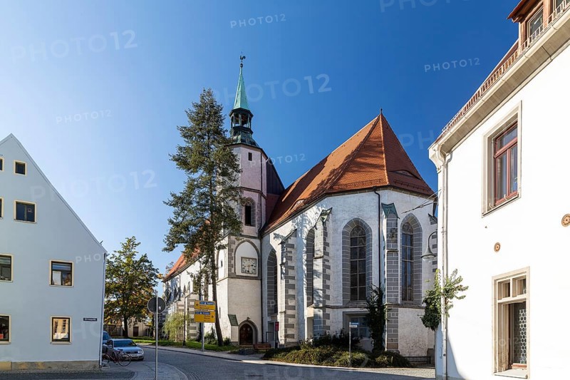 Exterior view of the monastery church in Oschatz, Saxony, Germany, Europe