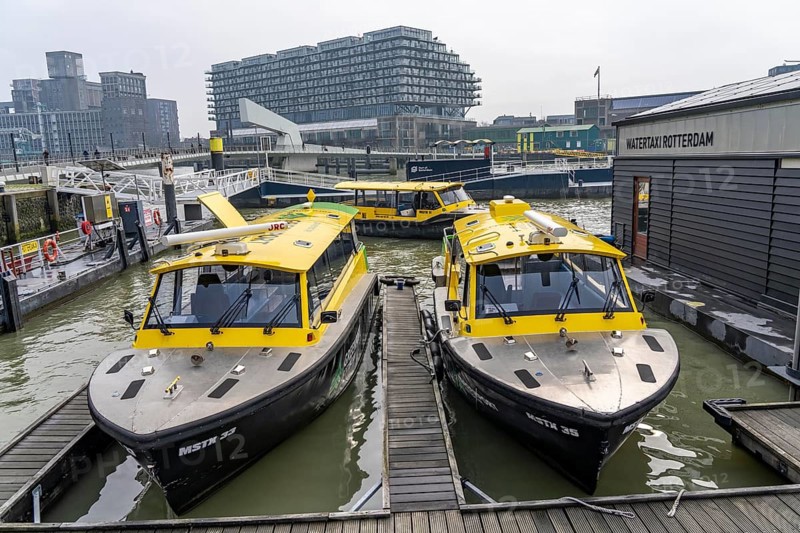 Water taxi Rotterdam, individual taxi rides with motorboats in Rotterdam, in the harbour and on the Nieuwe Maas, Netherlands