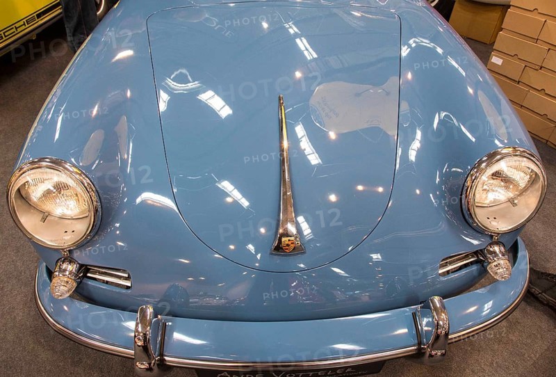 The front end of a Porsche 1600. Techno Classica is the trade fair for vintage, classic and prestige cars, motorsport, motorbikes, spare parts and restoration, Essen, 27 March 2014, Essen, North Rhine-Westphalia, Germany, Europe