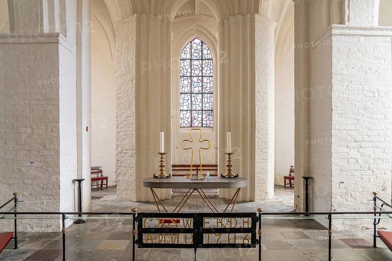 Interior of St Hans Church in the main town of Stege, Mön Island, Denmark, Europe