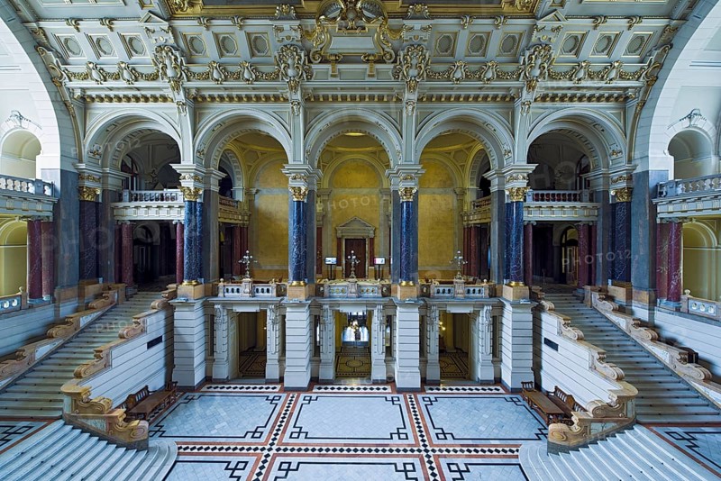 Ethnographic Museum Inside Budapest Hungary