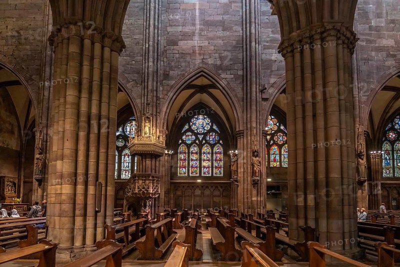 Interior of Freiburg Minster, Freiburg im Breisgau, Black Forest, Baden-Württemberg, Germany, Europe