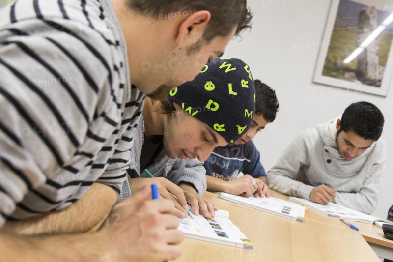 German course for refugees, 25 November 2015, Königs Wusterhausen, Brandenburg, Germany, Europe