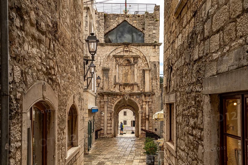 The old town centre of Korcula, Croatia, Europe