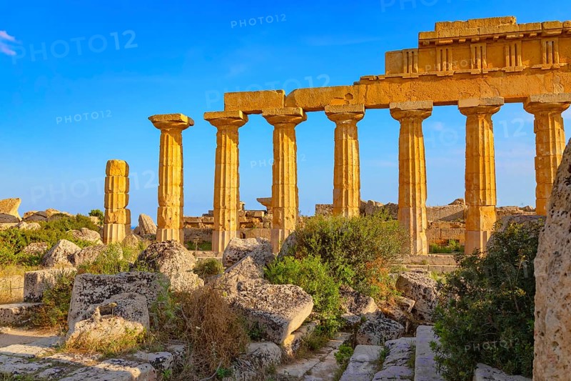 Temple of Apollo or Temple C, Selinunte Archaeological Park, Selinunte, Trapani district, Sicily, Italy, Europe