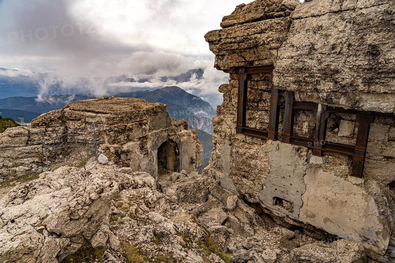 The Vezzena post on the summit of the Pizzo di Levico mountain in Valsugana, Trentino, Italy, Europe