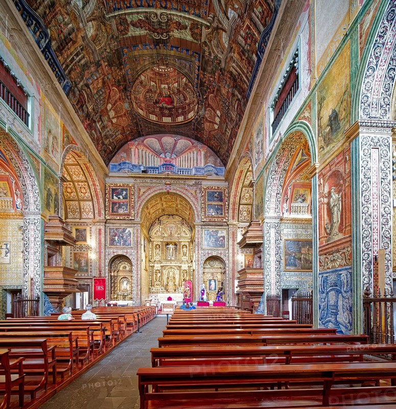 Church of São João Evangelista, Igreja do Colégio, Jesuit College, Jesuit Church, interior view with the main altar, Funchal, Madeira, Portugal, Europe