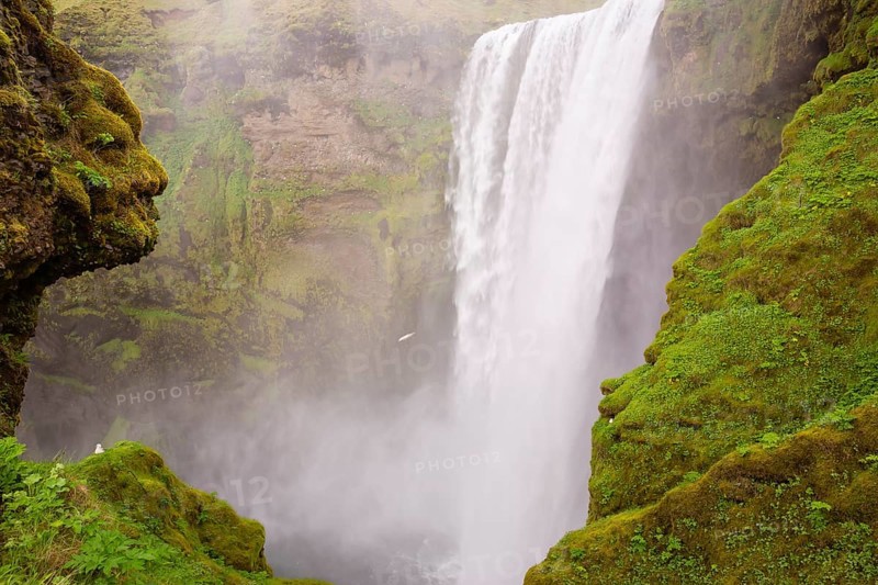 Skógafoss is a waterfall situated on the Skógá River in the south of Iceland
