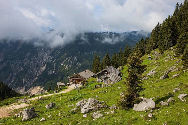 Angerkaralm, Russbach, Gamsfeld, Osterhorn group, Salzkammergut, Salzburg province, Austria, Europe