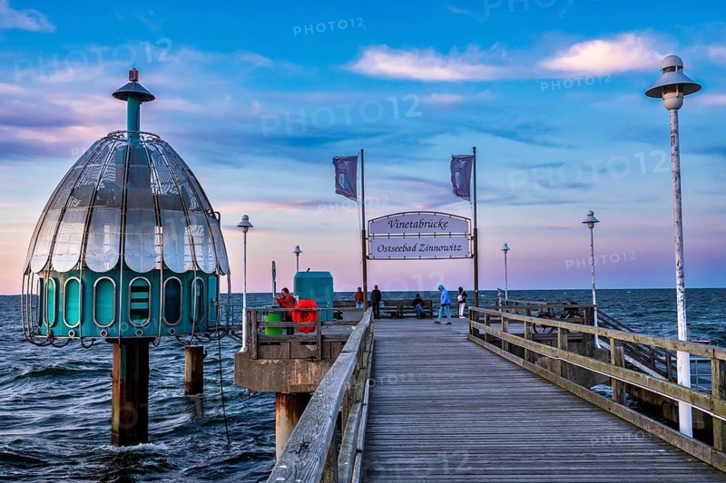 Diving gondola Zinnowitz, Usedom Island, Mecklenburg-Western Pomerania, Germany, Europe