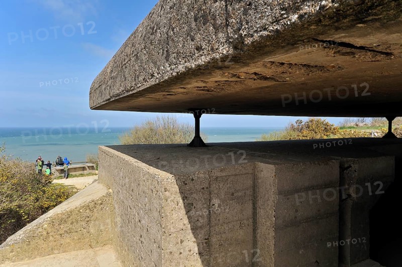 Distance measuring post of the Longues Battery, part of the Atlantic Wall in Longues-sur-Mer, Normandy, France, Europe