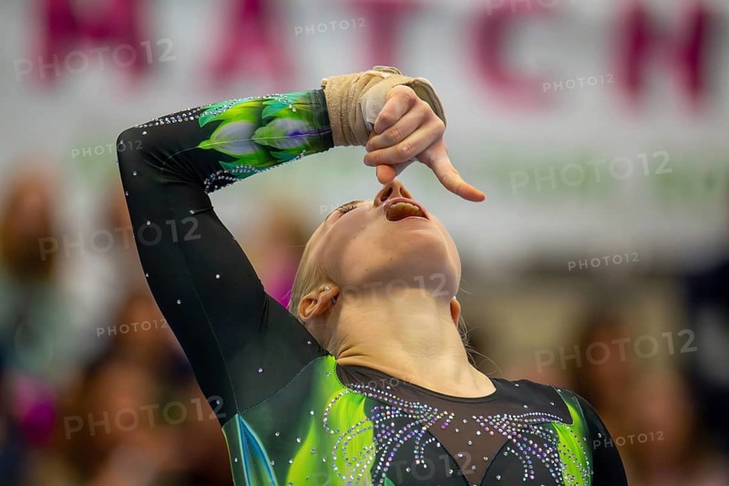 German Gymnastics League (Bundesliga) for woman, 1st competition day 2025 in Mannheim***Lea Quaas (TSV Tittmoning-Chemnitz) on floor