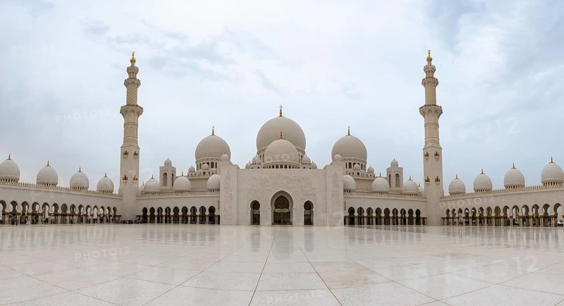 Sheikh Zayed Mosque, Sheikh Zayed Mosque, Courtyard, Abu Dhabi, United Arab Emirates, Asia