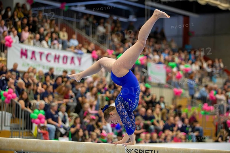 German Gymnastics League (Bundesliga) for woman, 1st competition day 2025 in Mannheim***On the balance beam: Sophie Spohn (TSV Berkheim)