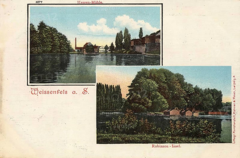 Historical postcard, picture postcard, Weißenfels, Weissenfels an der Saale, Saxony-Anhalt, Germany, digitally enhanced reproduction of an original from around 1900, picture postcard, Europe