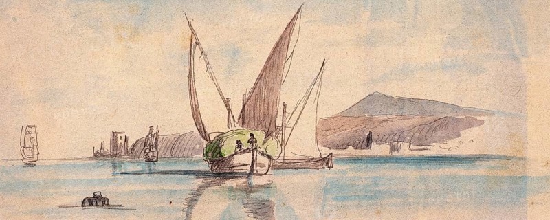 Diving fishermen on the Tagus River, Belem, Lisbon, Portugal, digital reproduction of a painting by Charles Hamilton Smith (1776-1859), historical, Europe